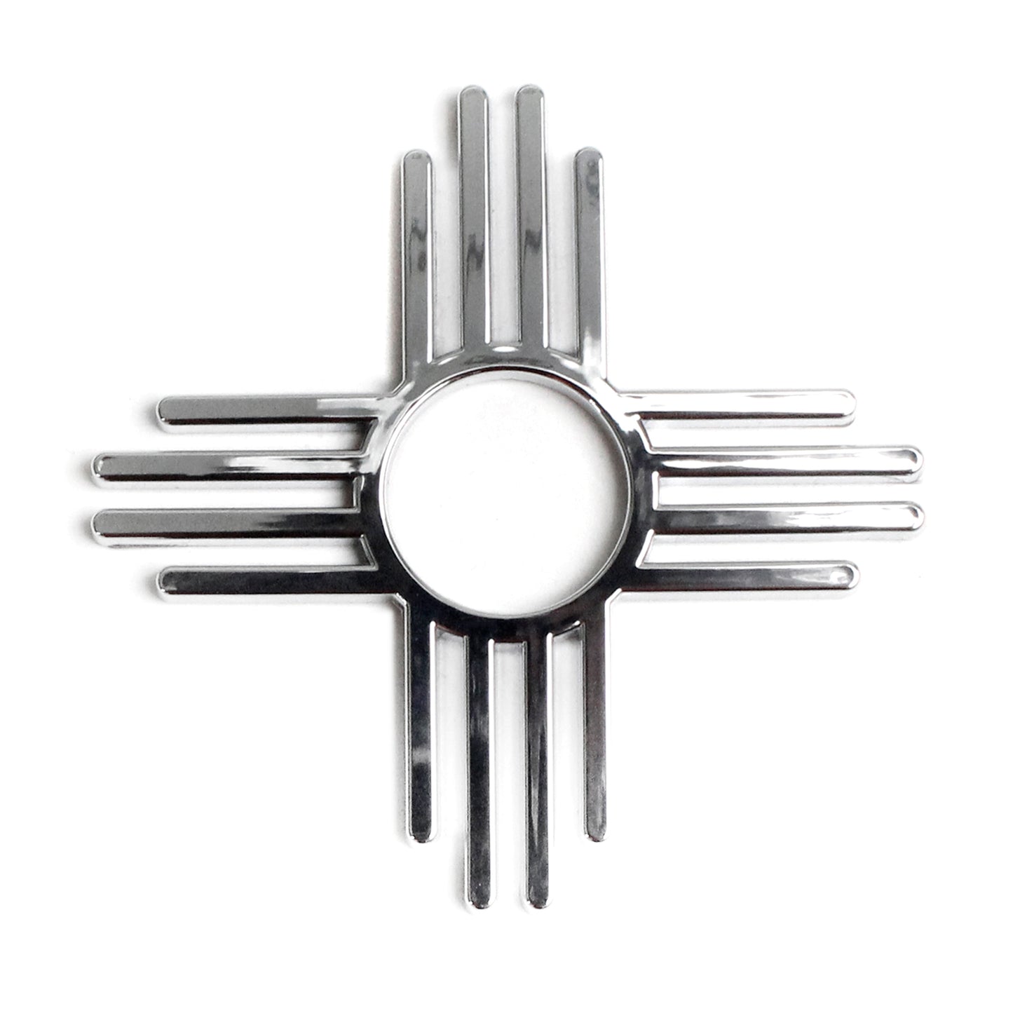 Zia New Mexico Symbol Chrome Auto Emblem