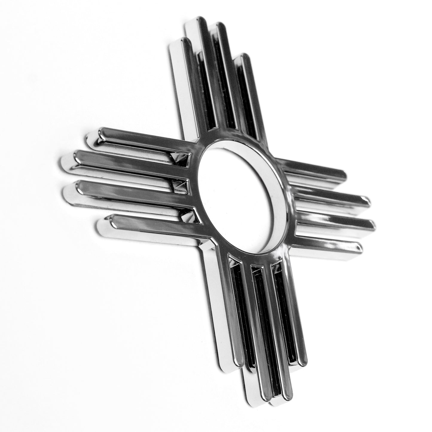 Zia New Mexico Symbol Chrome Auto Emblem