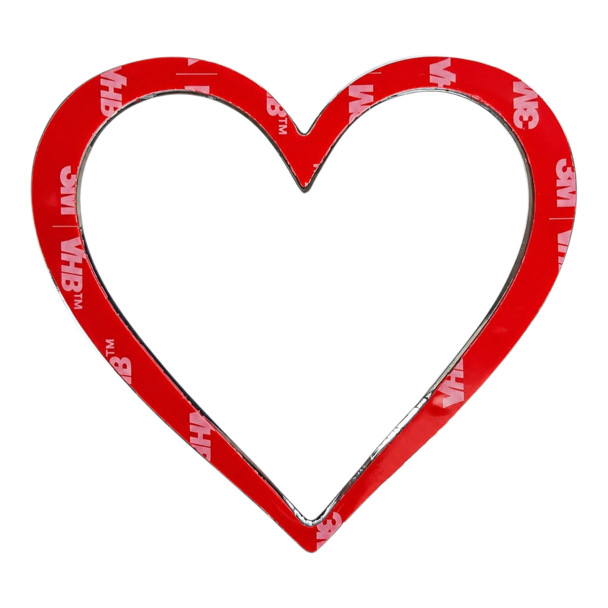 Heart Chrome Car Emblem (Silver)