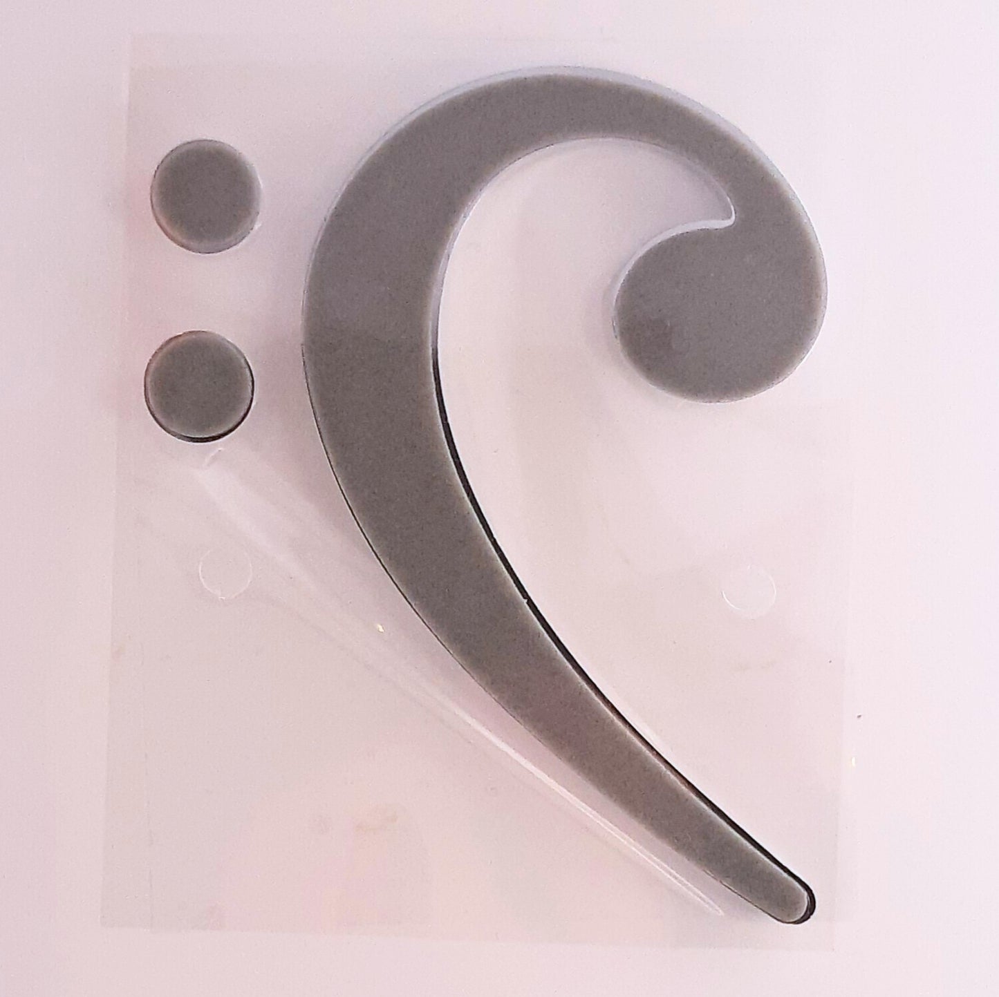 Bass Clef Chrome Auto Emblem