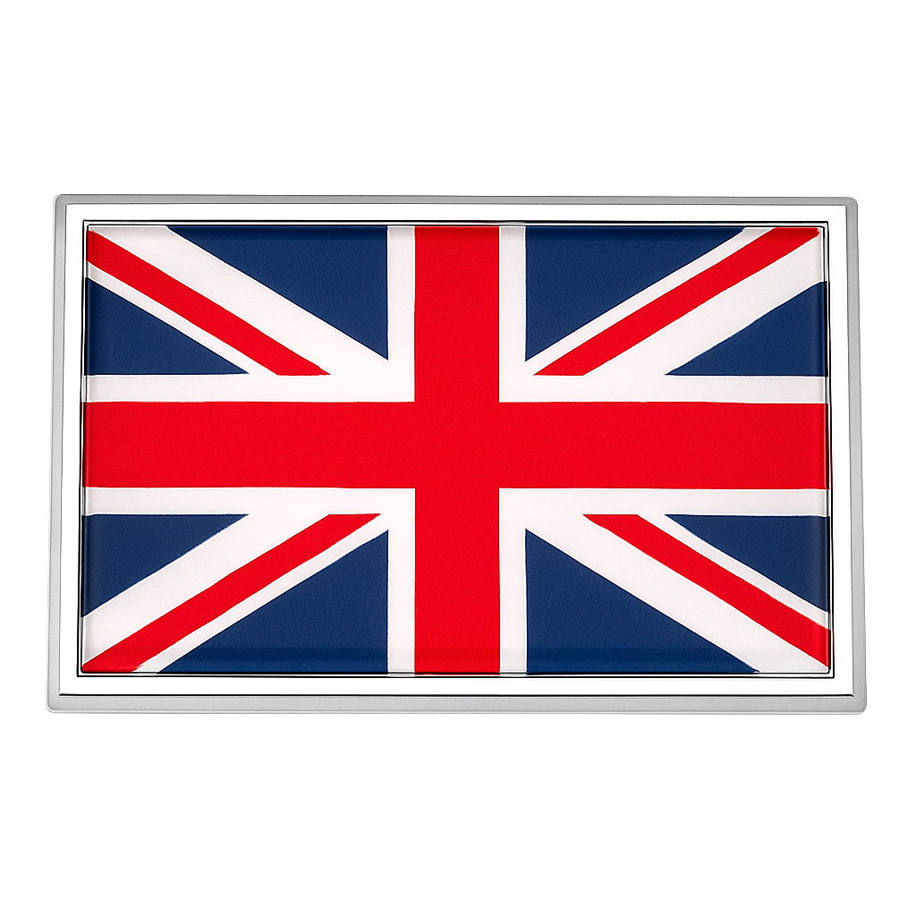 British Union Jack Flag Chrome Auto Emblem