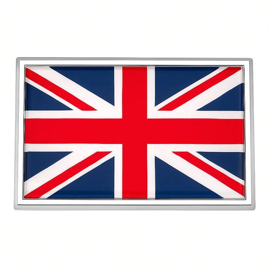 British Union Jack Flag Chrome Auto Emblem
