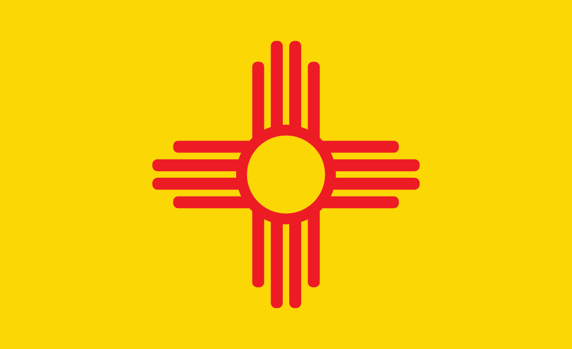New Mexico Flag Metal Auto Emblem