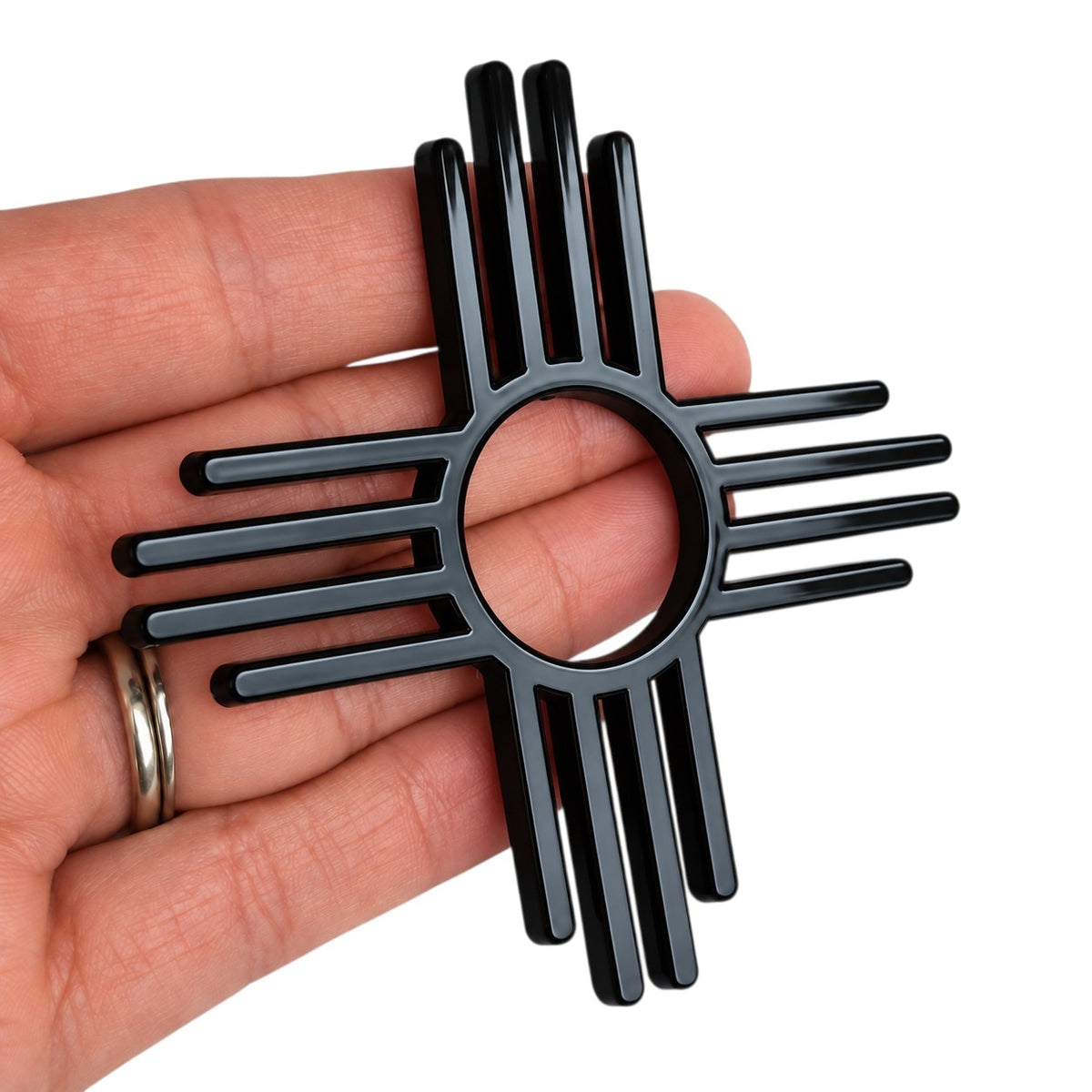 Zia New Mexico Symbol Car Emblem (Black)