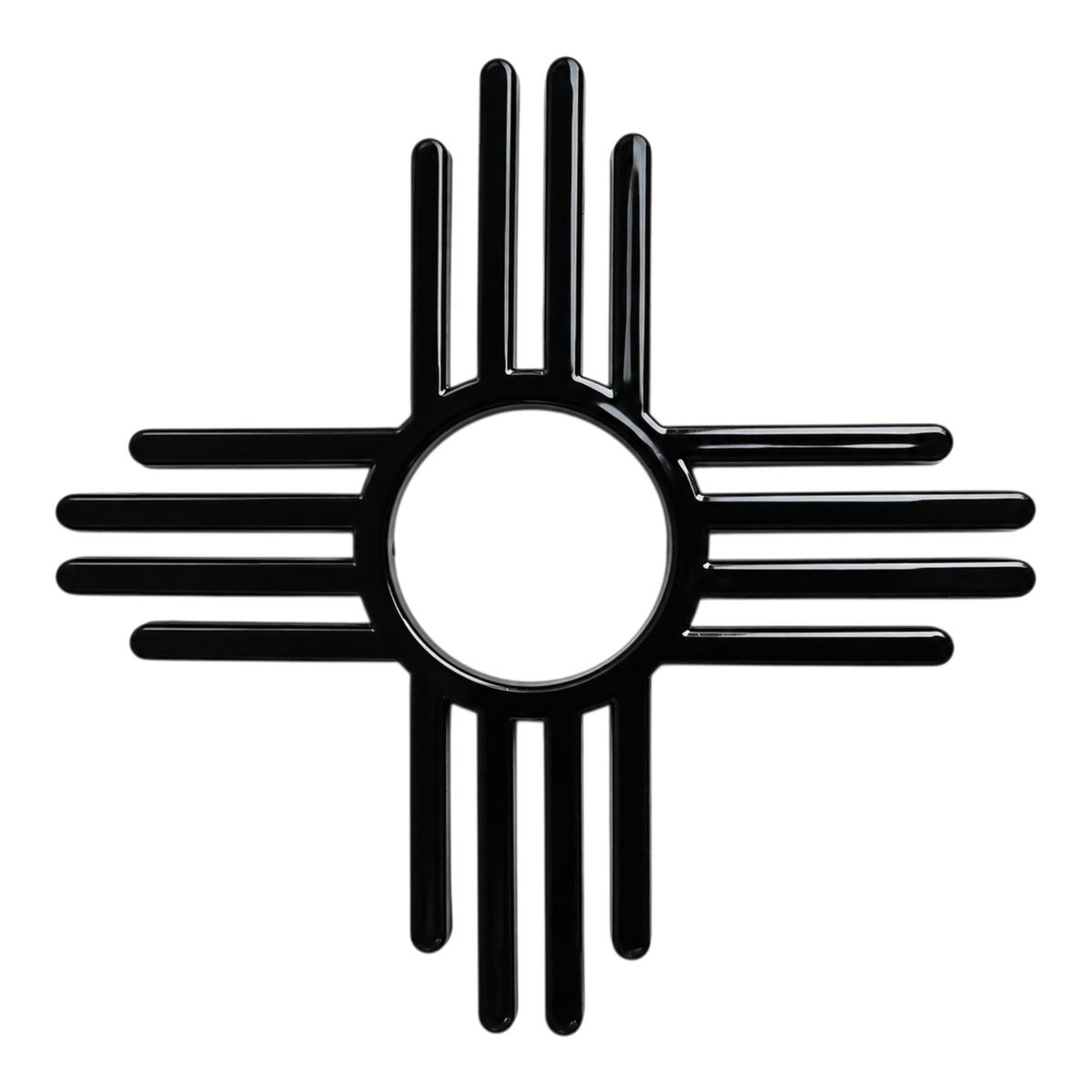 Zia New Mexico Symbol Car Emblem (Black)