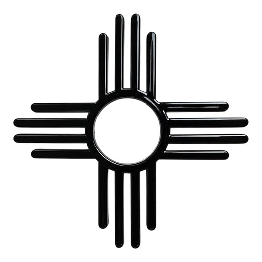 Zia New Mexico Symbol Car Emblem (Black)