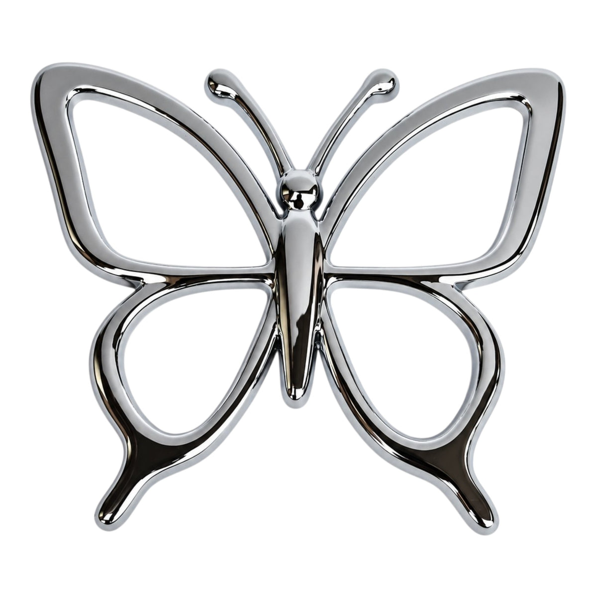 Butterfly Chrome Car Emblem (Silver)