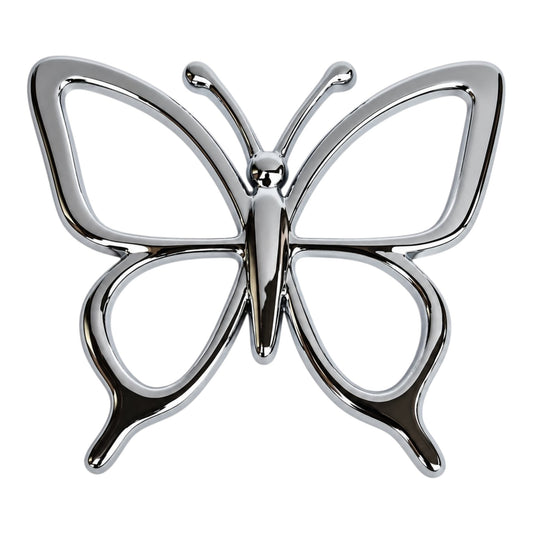 Butterfly Chrome Car Emblem (Silver)