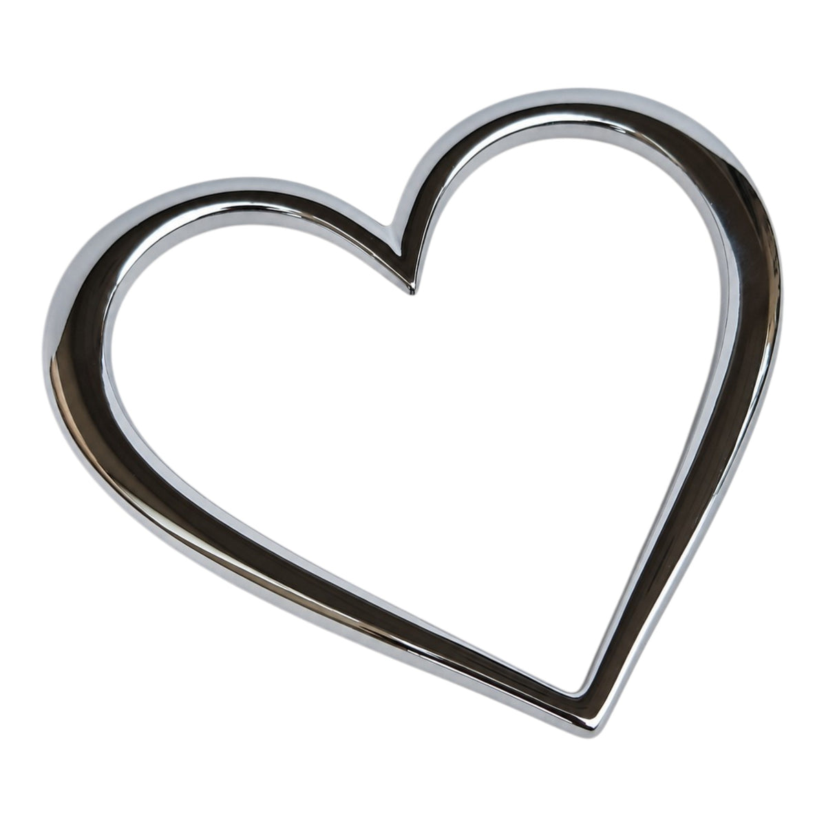 Heart Chrome Car Emblem (Silver)