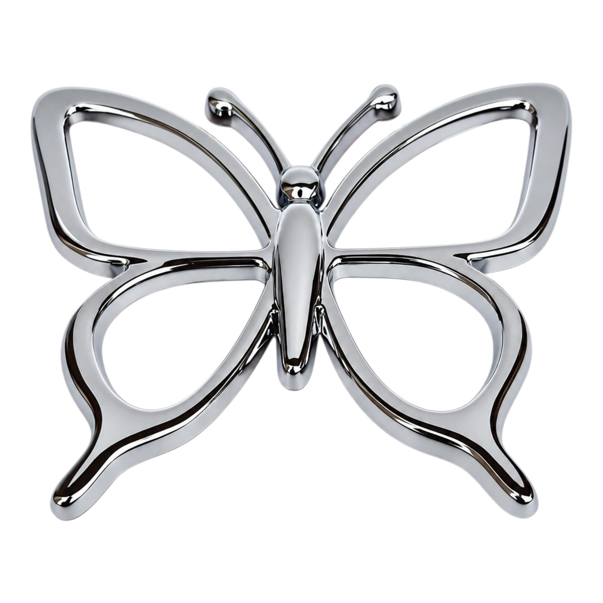 Butterfly Chrome Car Emblem (Silver)