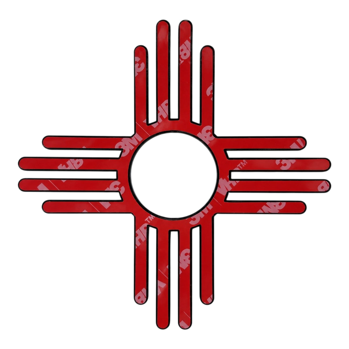 Zia New Mexico Symbol Car Emblem (Black)